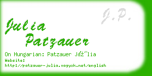julia patzauer business card